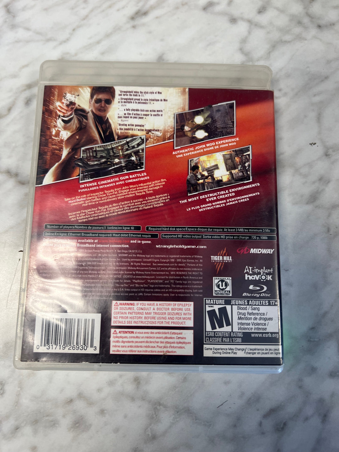 John Woo Presents Stranglehold PS3 Playstation 3 Cracked Case ONLY CO52625