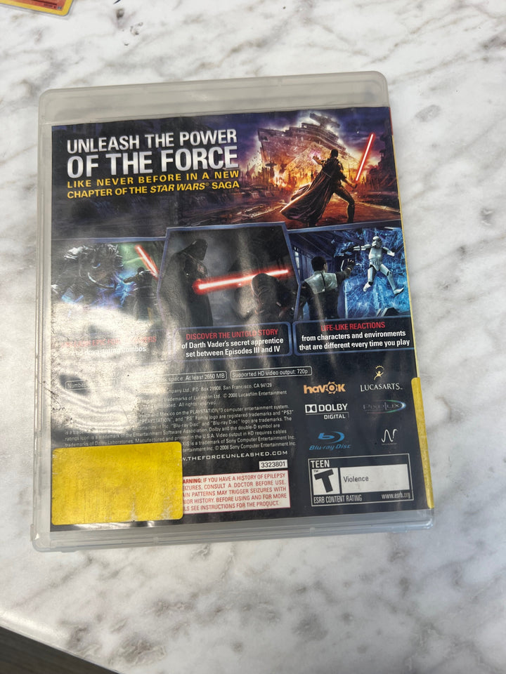 Star Wars the Force Unleashed PS3 Playstation 3 Case and Manual ONLY CO52625
