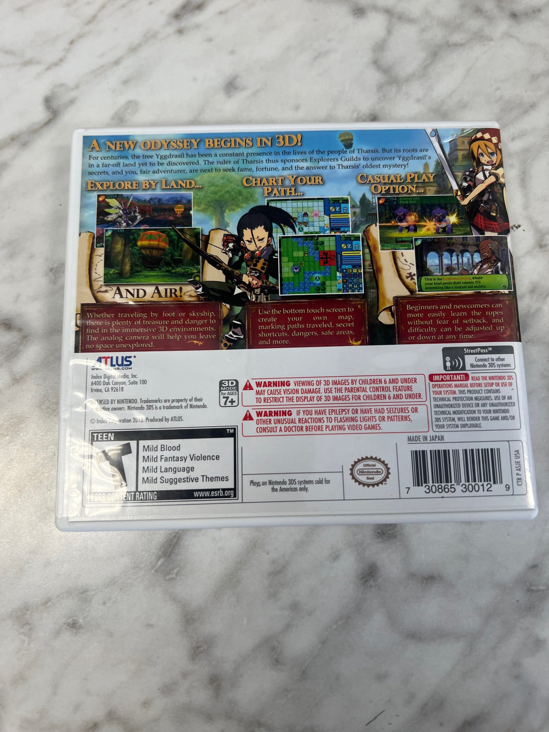 Etrian Odyssey IV Legends of the Titan Nintendo 3DS Case ONLY NO GAME CO52625