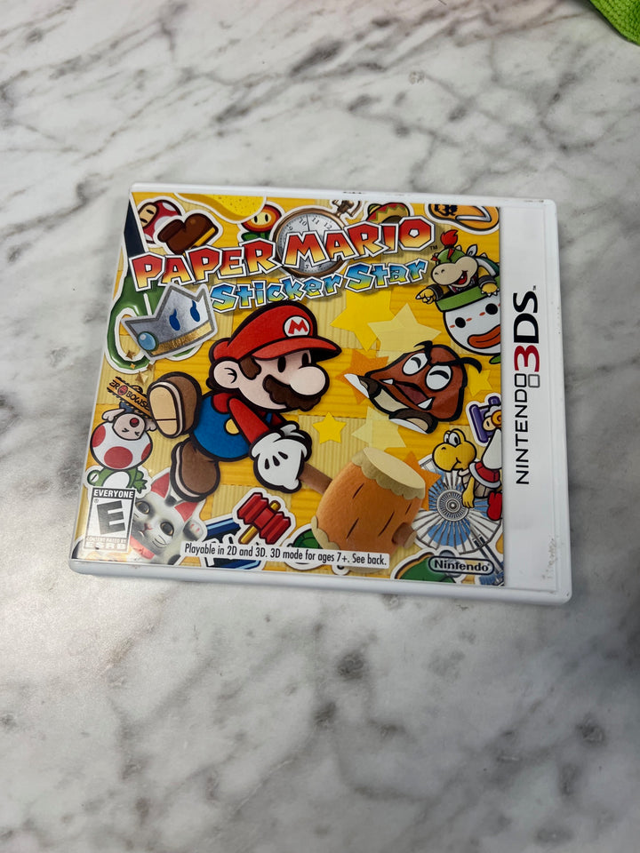 Paper Mario Sticker Star Nintendo 3DS Case and Manual ONLY NO GAME CO52625
