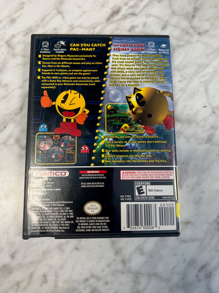 Pac-Man VS and Pac-Man World 2 Nintendo Gamecube Case ONLY NO GAME CO52625