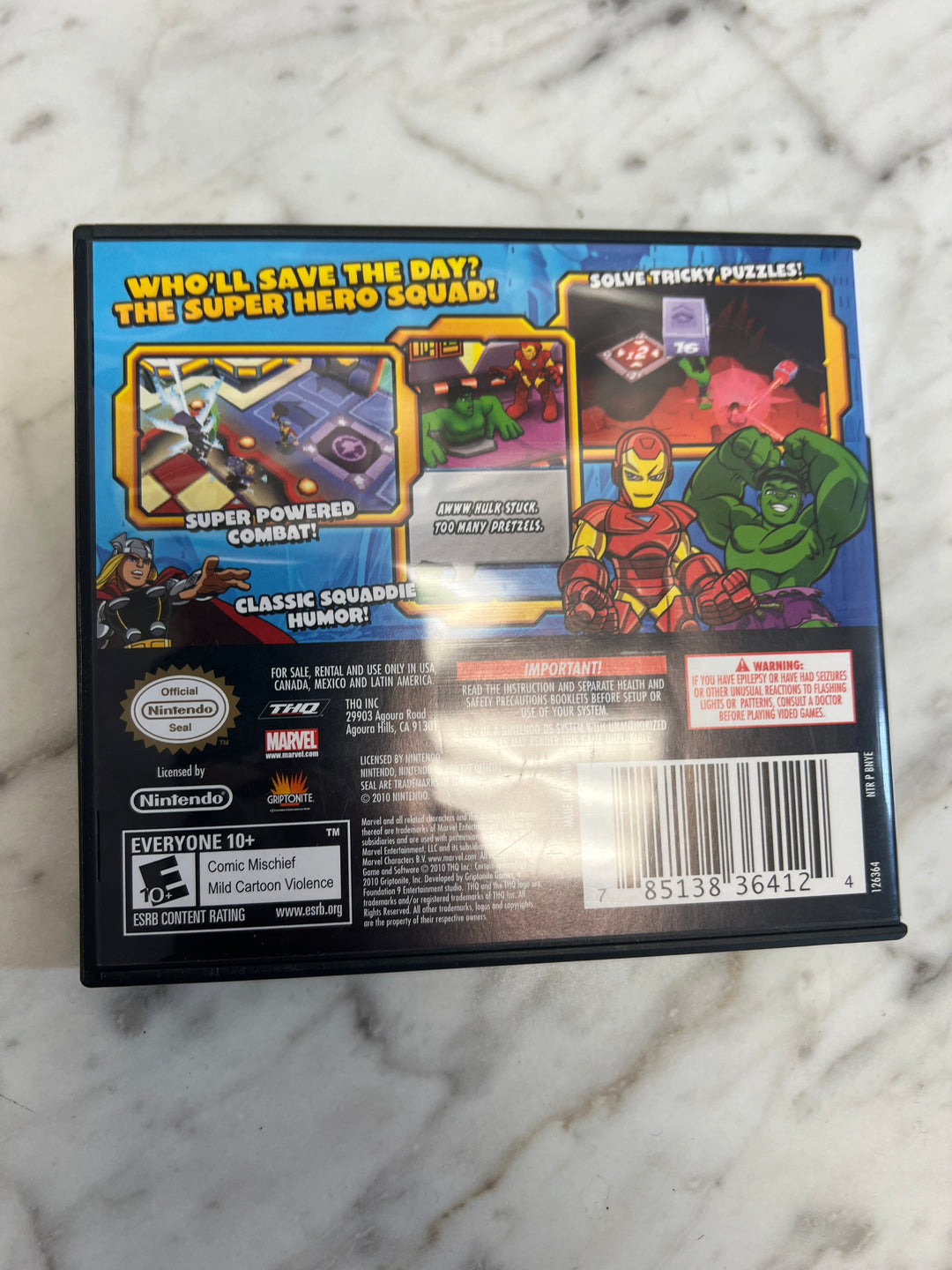 Marvel Super Hero Squad The Infinity Gauntlet Nintendo DS Case and Manual ONLY          DU102924