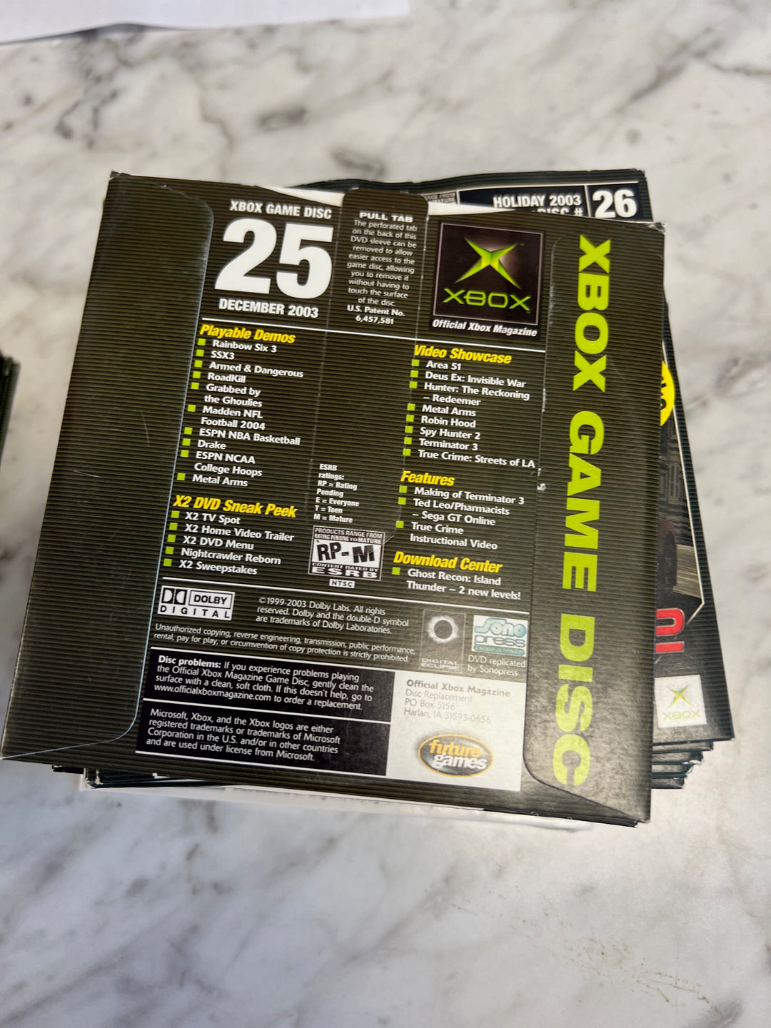 Official Xbox Magazine Demo Disc #25 December 2003 DE52625