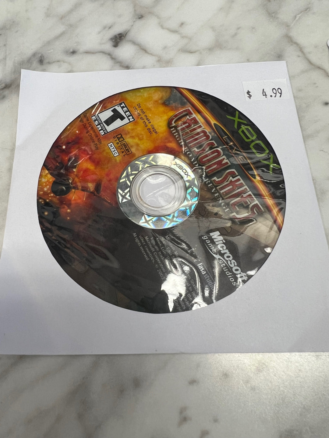 Crimson Skies for Original Microsoft Xbox Disc ONLY Tested and Working     DO102924