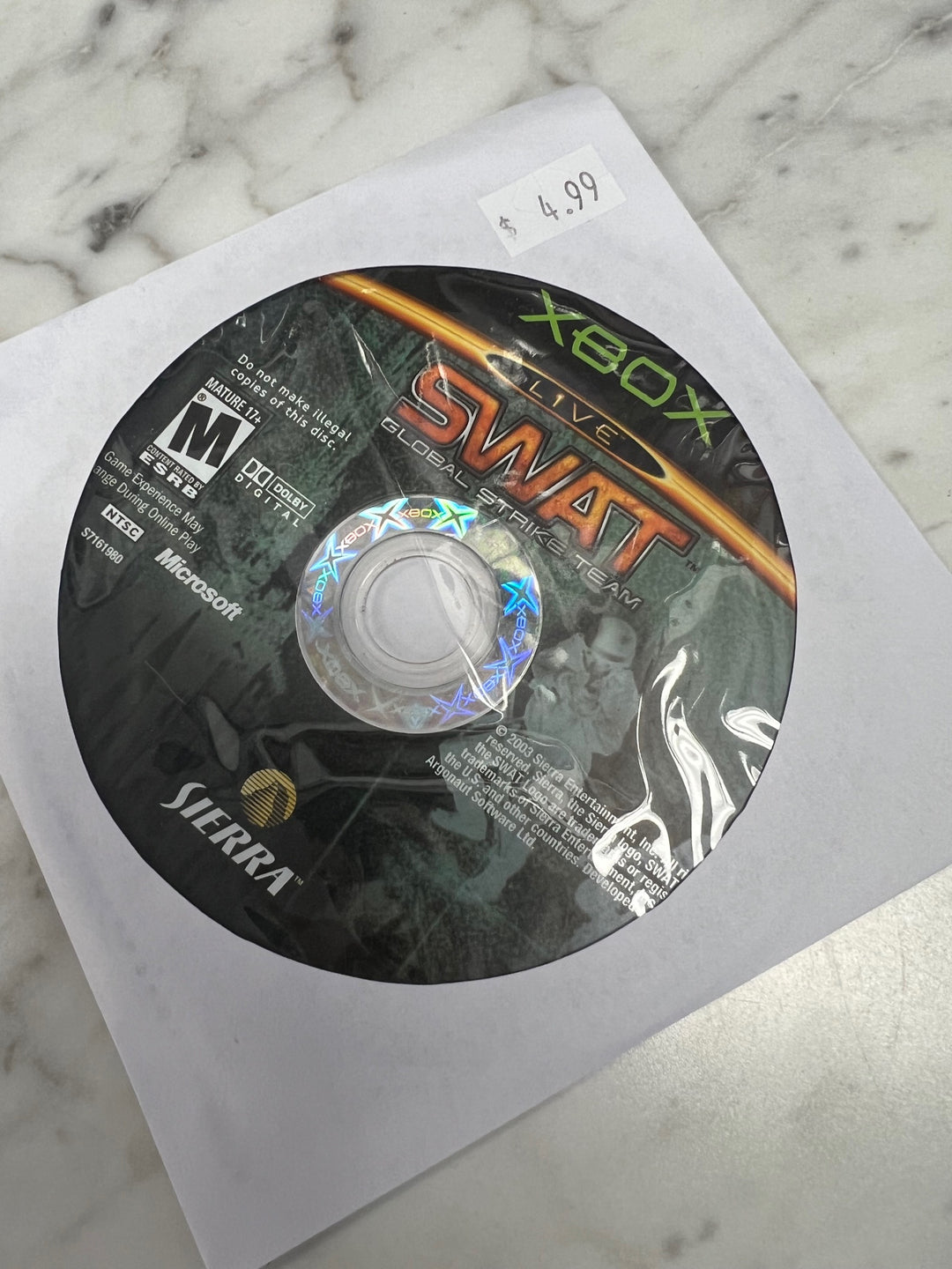 Swat Global Strike Team for Original Microsoft Xbox  Disc ONLY Tested and Working     DO102924