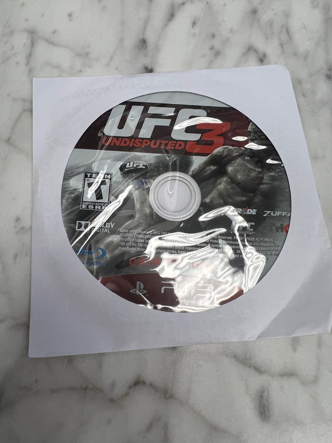 UFC Undisputed 3 for PS3 Playstation 3 Disc ONLY Tested and Working    DO102924