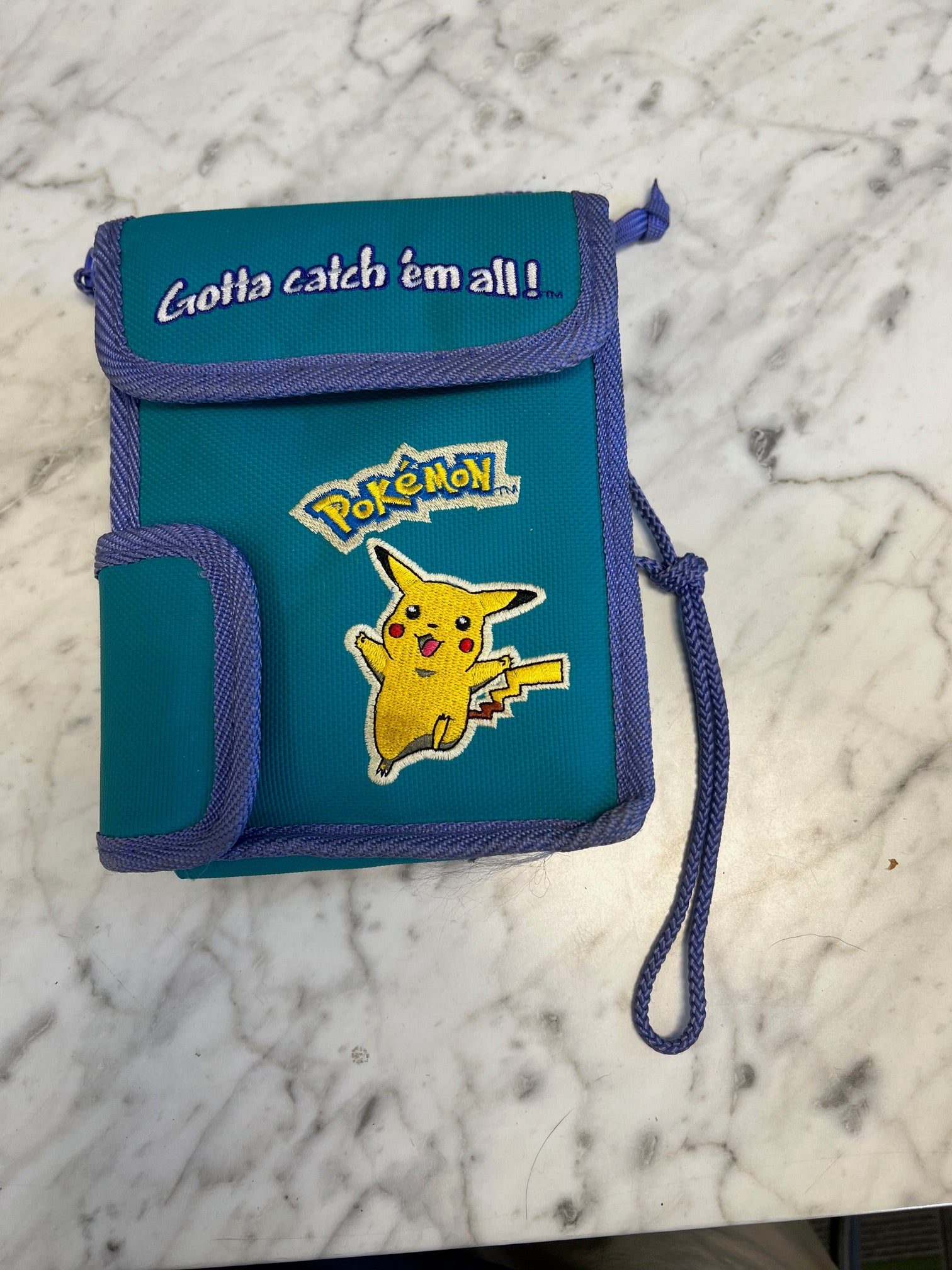 Game Boy Color / DS POKEMON Carry Case Travel Bag BLUE Used Pikachu UA ...