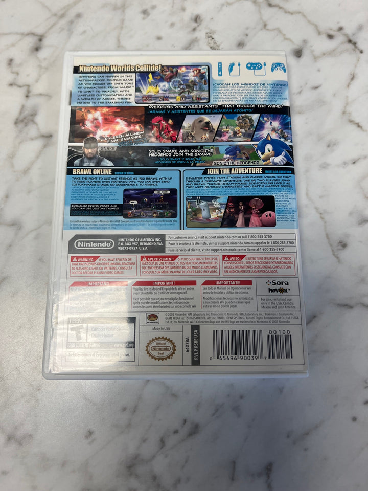 Super Smash Bros Brawl Nintendo Wii CASE & MANUAL ONLY  CO52625