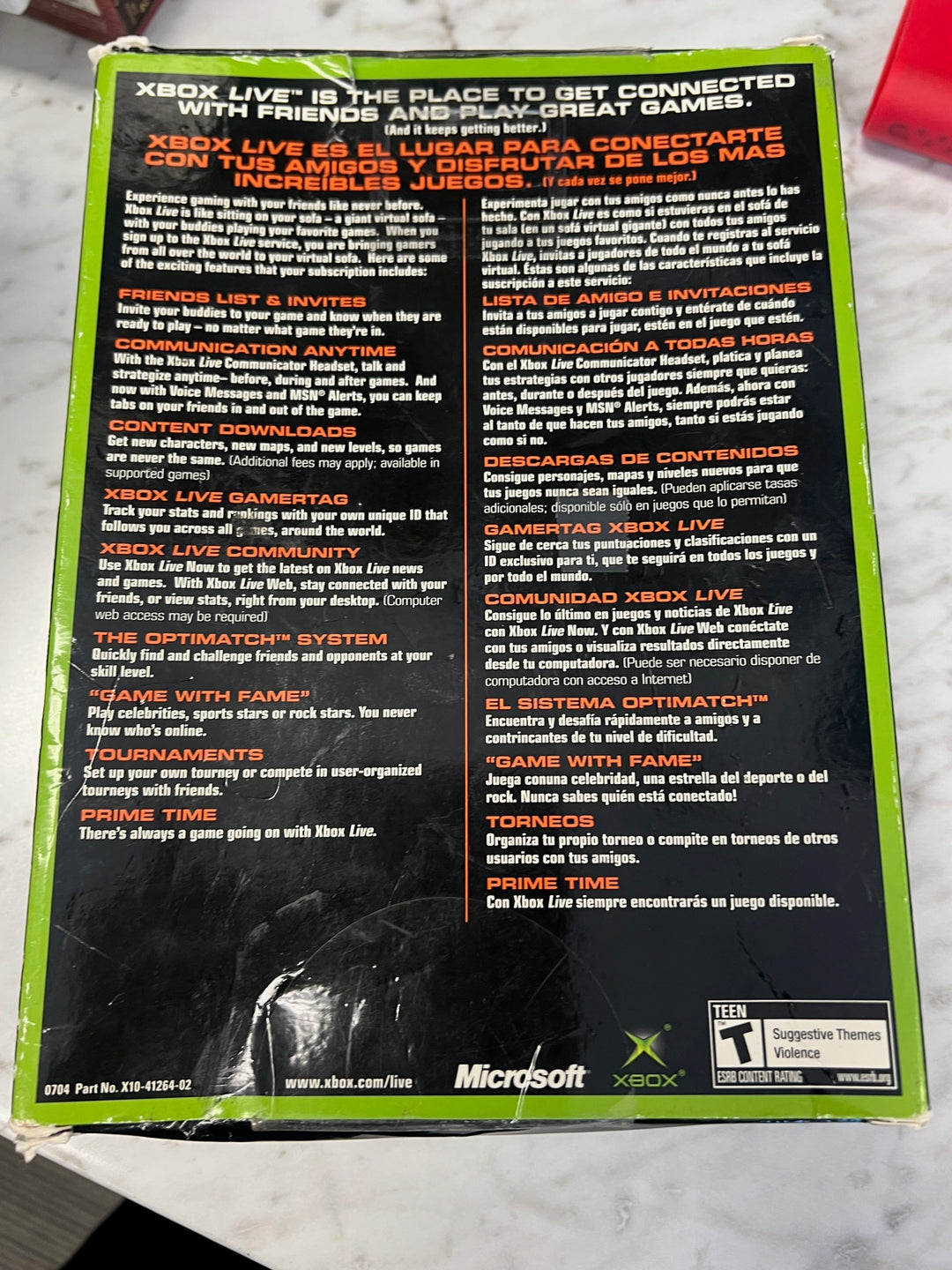 Original Xbox Live Starter Kit Bundle Set BOX ONLY  CO52625