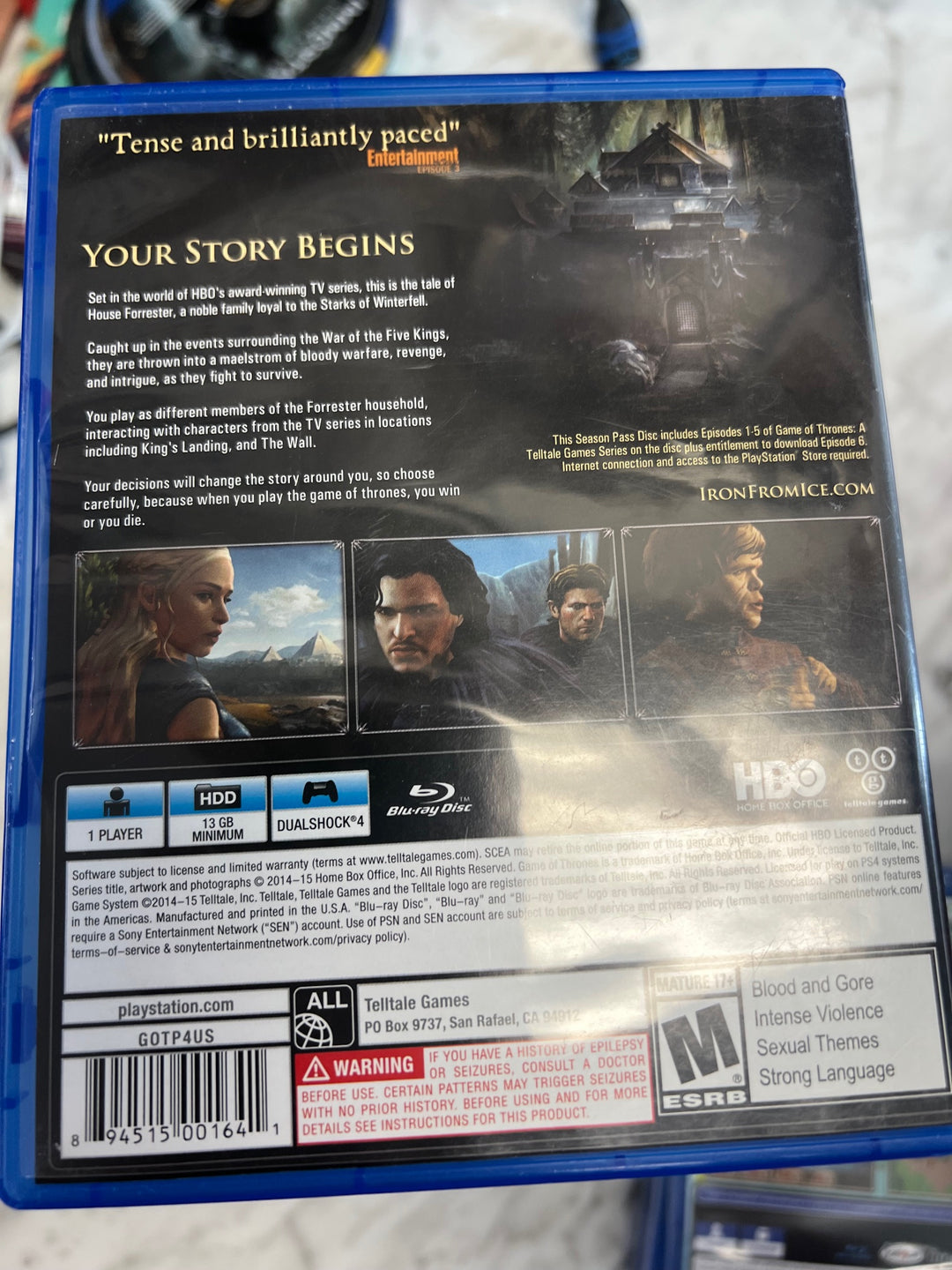 Game of Thrones Telltale - PS4 W4225