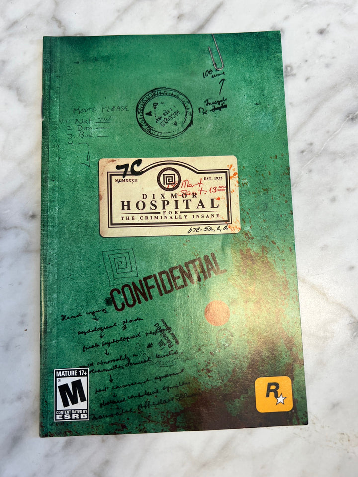 Manhunt 2 Playstation 2 PS2 Manual ONLY MO52725