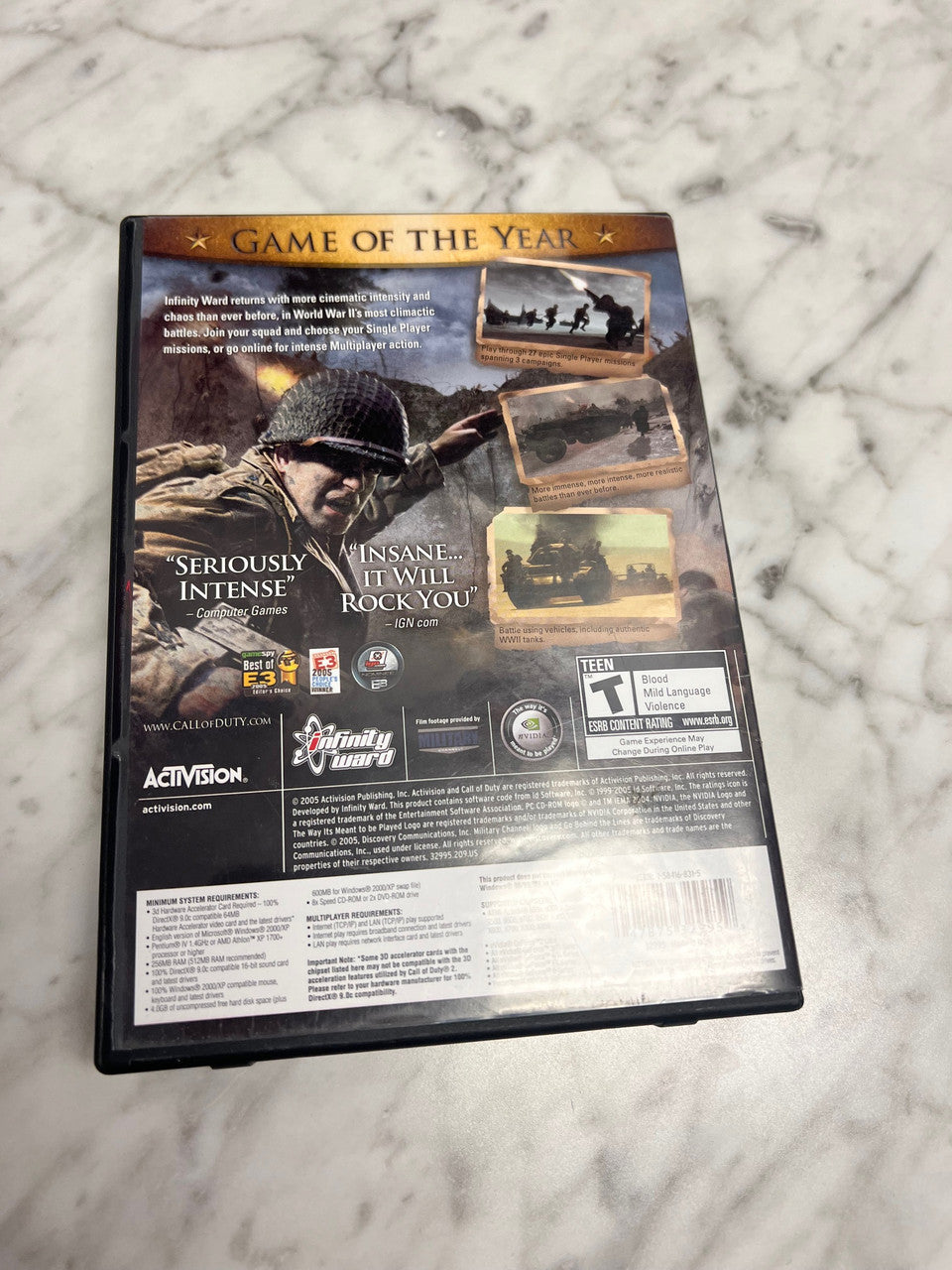 CALL OF DUTY 2 Game of the Year PC CD-ROM W/ Discs 1-6 Manual