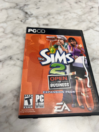 Sims 2 Open for Business Expansion Pack PC CD-ROM Video Game Complete in Case