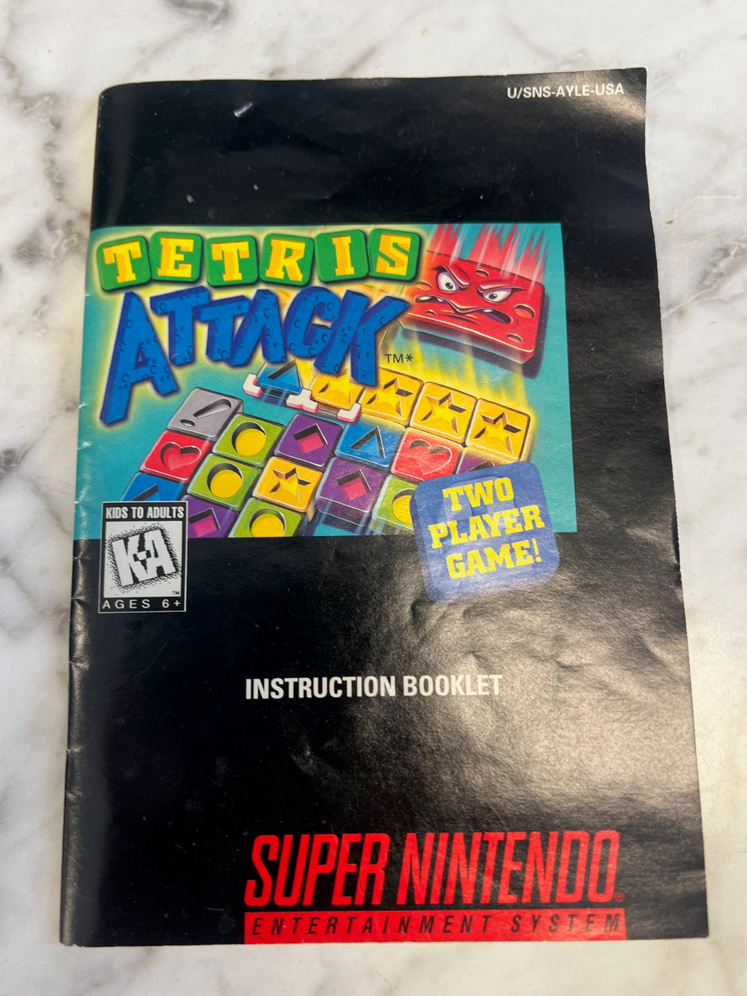 Tetris Attack for SNES Super Nintendo Manual ONLY MO52725