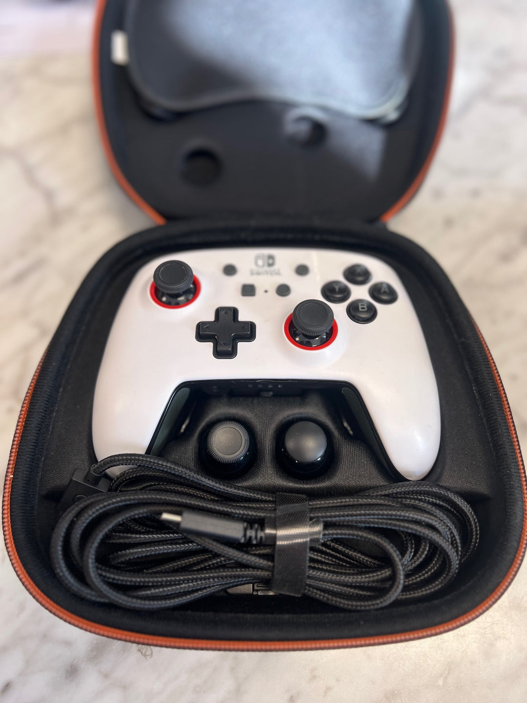 PowerA Fusion Pro Controller For Nintendo Switch Model Black / White 1515672-01 U81825