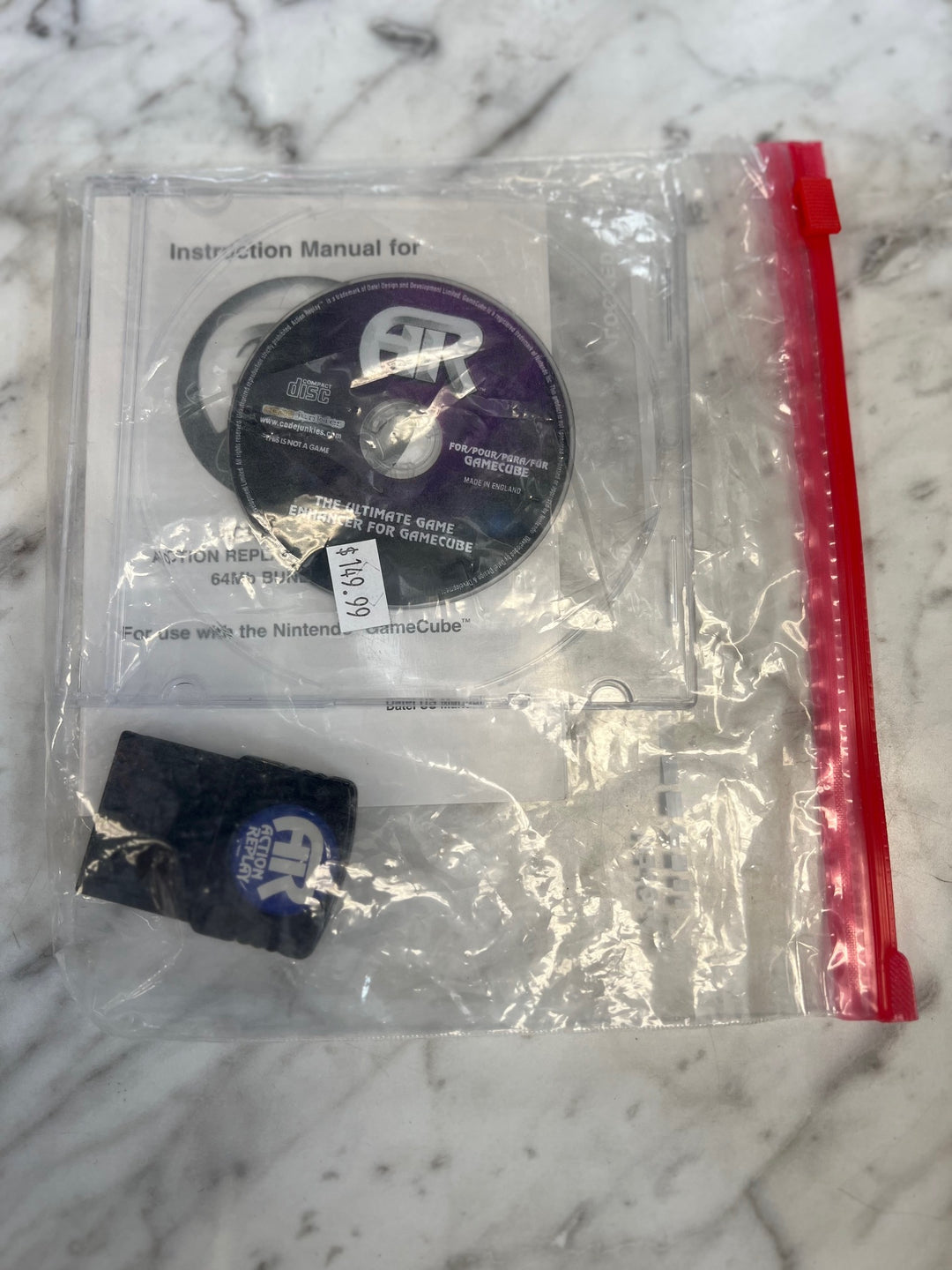 Action Replay Disc AND Dongle for Nintendo Gamecube Cheat Codes TESTED U81825