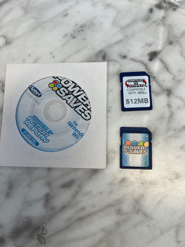 Datel Power Saves For Nintendo WIi 512MB SD Card and Disc UNTESTED U81825