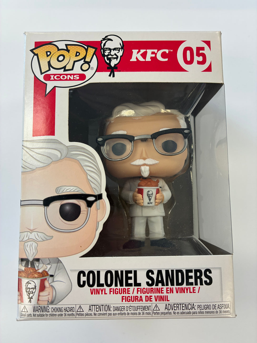 Funko Pop! Icons KFC Colonel Sanders with Bucket of Chicken #5 FP71326