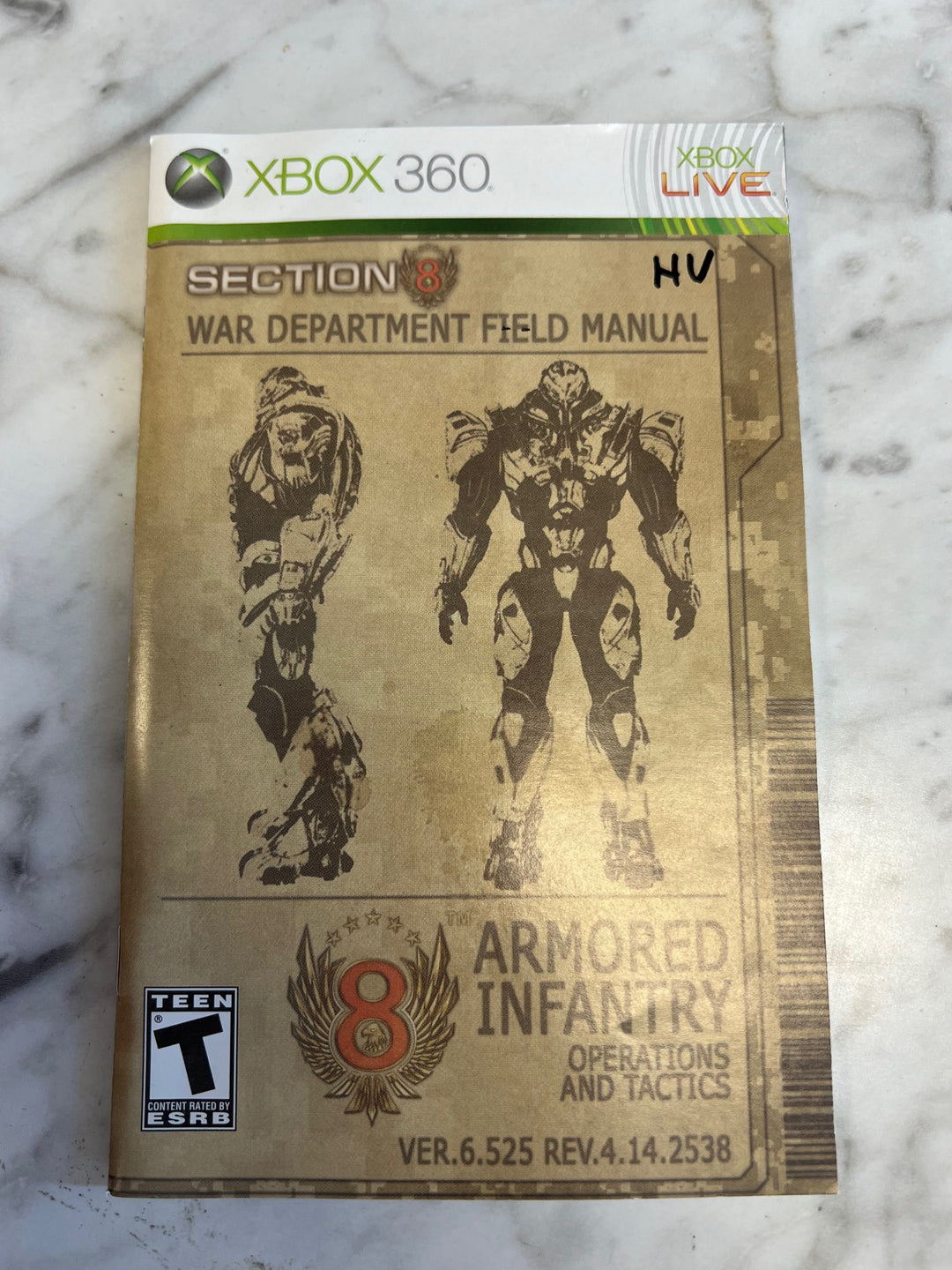 Section 8 for Xbox 360 Manual ONLY MO52725
