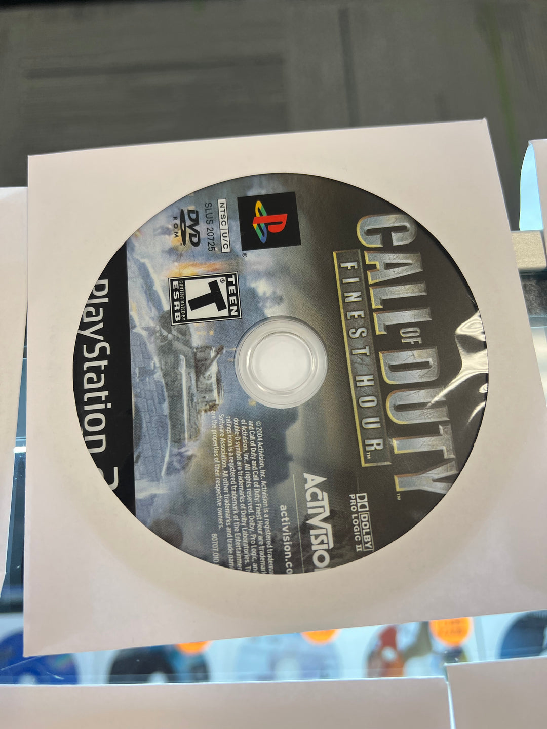 Call of Duty Finest Hour for Playstation 2 PS2 DISC ONLY TESTED   DO11424