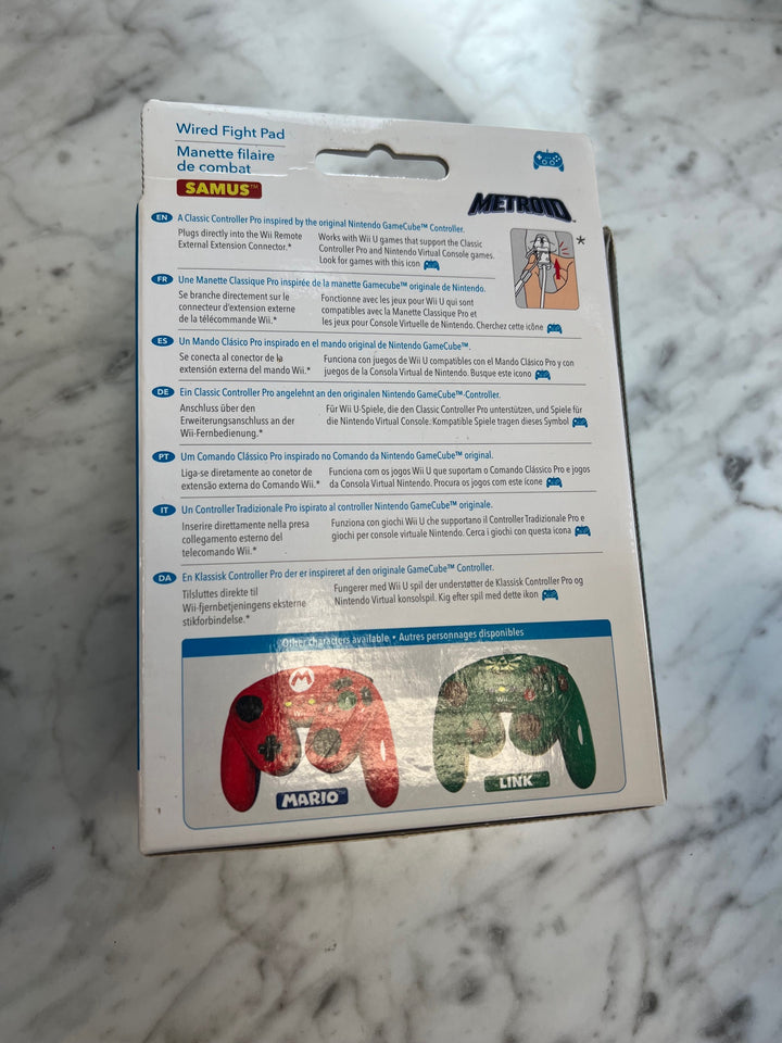Samus Pdp Wired Fight Pad (Nintendo Wii U) BRAND NEW Sealed  N81825