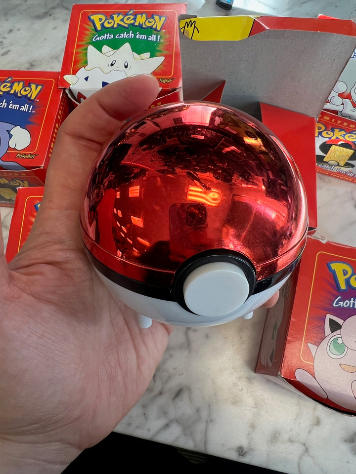 Lot of 6 1999 Pokémon 23k Gold Plated Trading Card Pokeball Burger King U81825