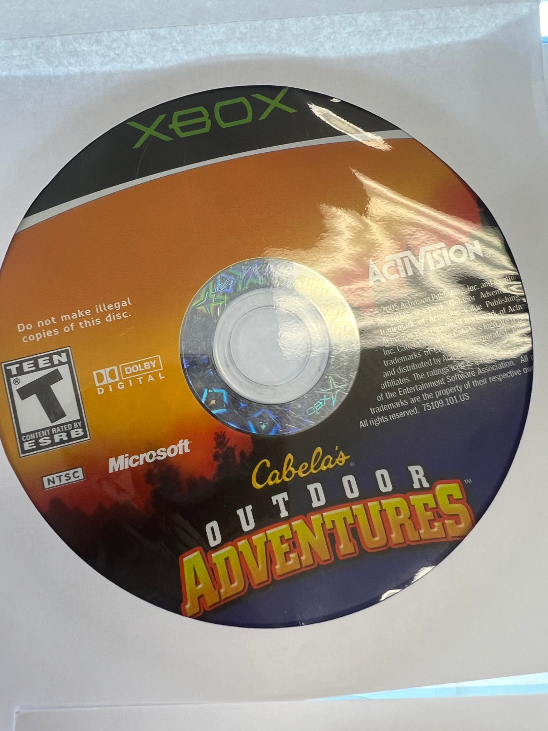 Cabela's Outdoor Adventures for Original Microsoft Xbox DISC ONLY TESTED   DO11524