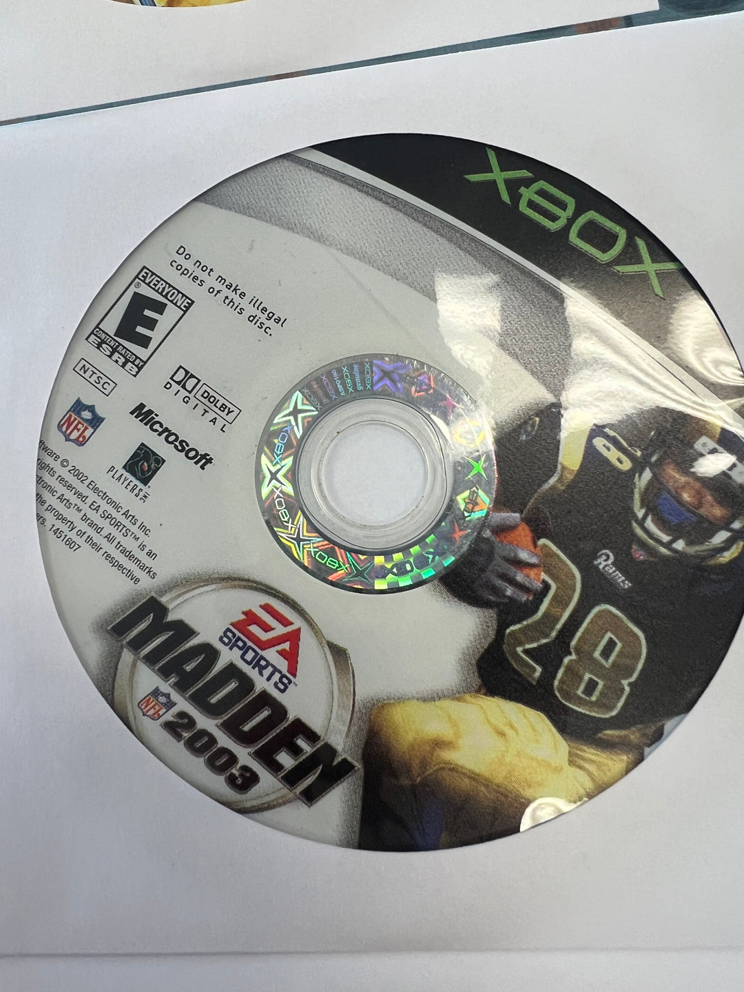 Madden NFL 2003 for Original Microsoft Xbox DISC ONLY TESTED   DO11524