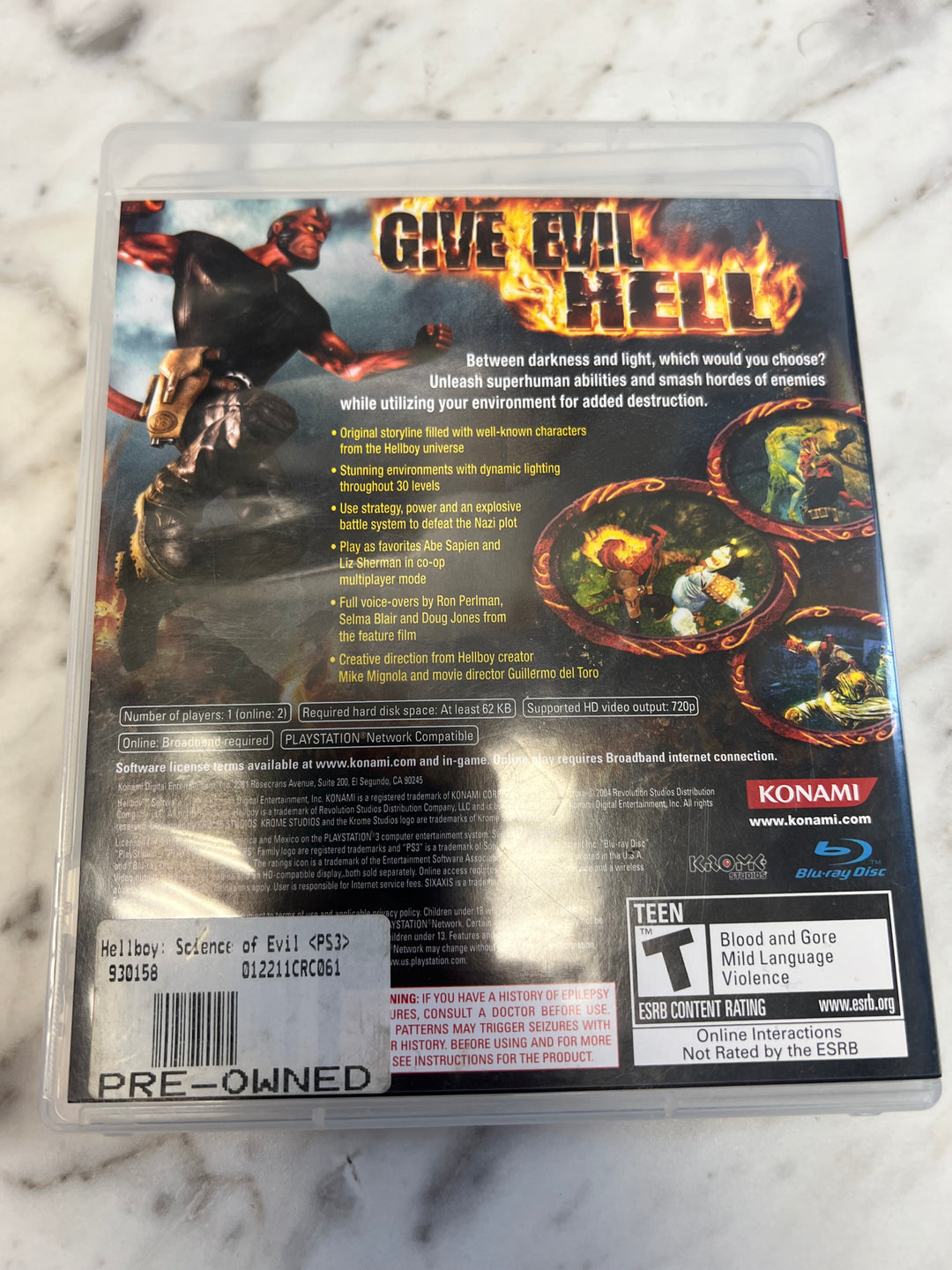 Hellboy The Science of Evil for Playstation 3 PS3 Case Only DU81224