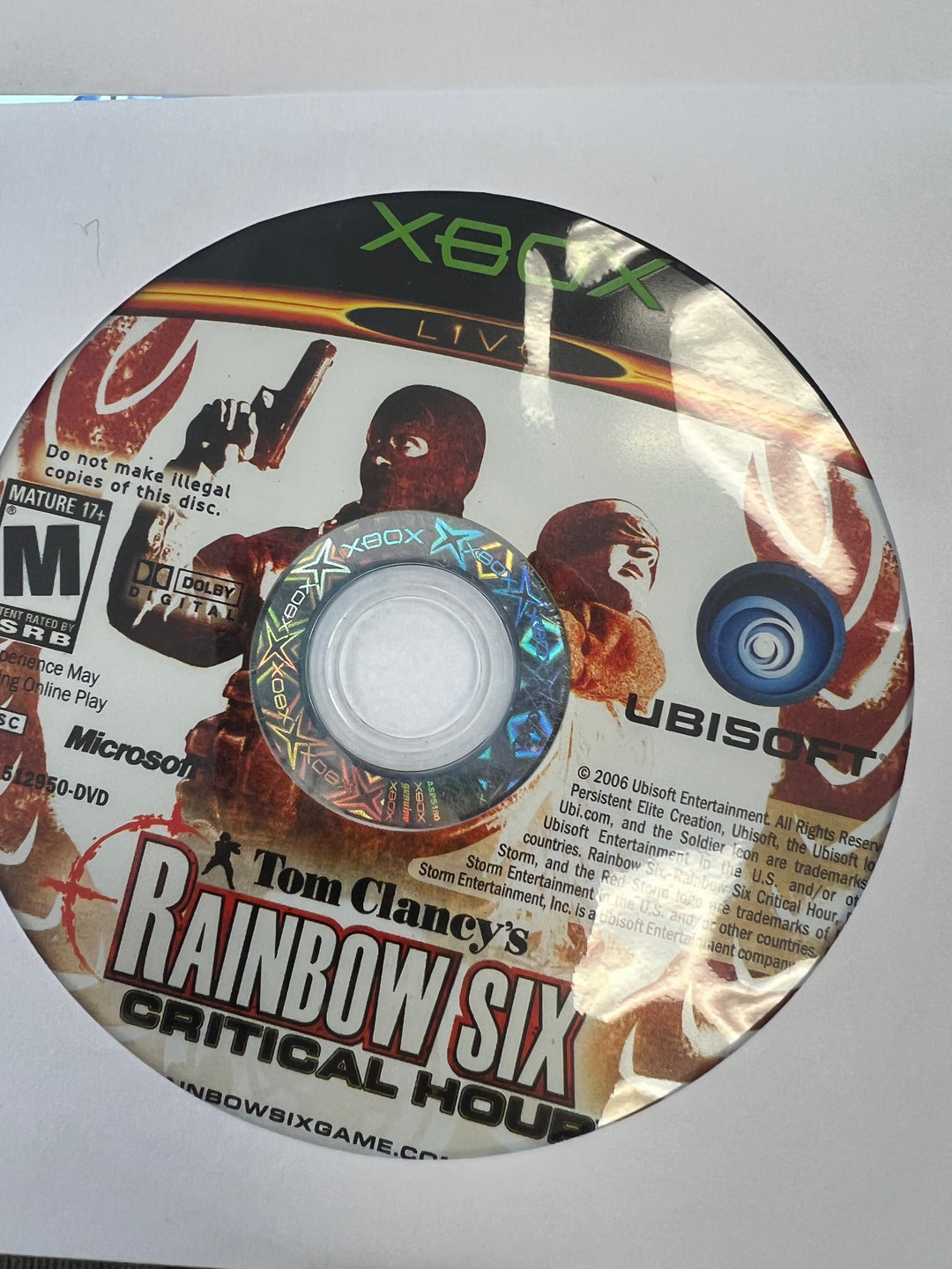 Rainbow Six Critical Hour for Original Microsoft Xbox DISC ONLY TESTED   DO11524