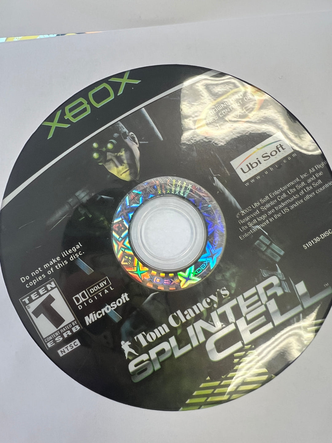 Tom Clancy's Splinter Cell for Original Microsoft Xbox DISC ONLY TESTED   DO11524