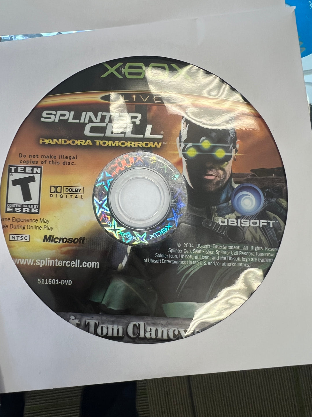 Splinter Cell Pandora Tomorrow for Original Microsoft Xbox DISC ONLY TESTED   DO11524