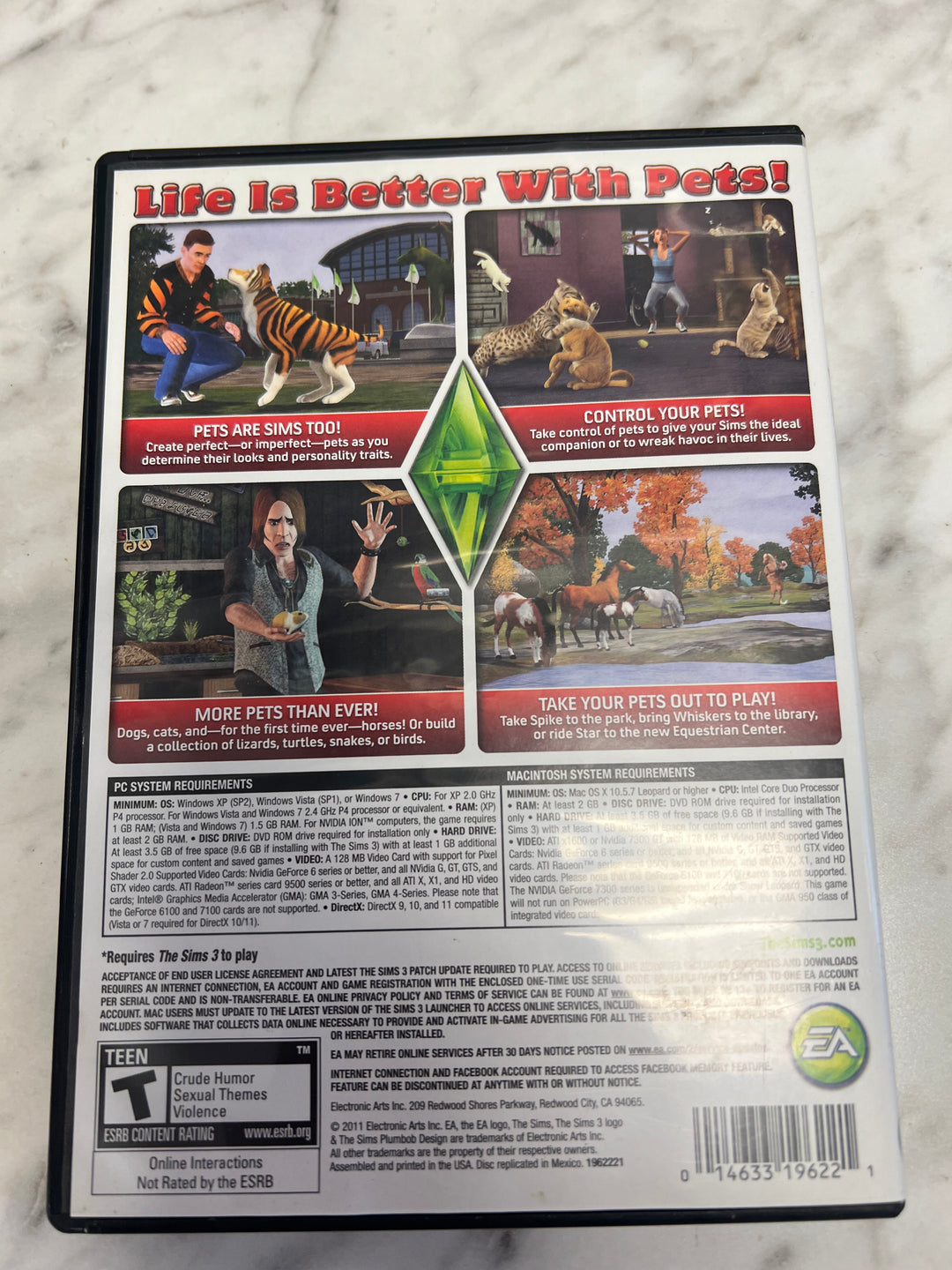 The Sims 3 Pets Expansion Pack PC MAC DVD-ROM U81224