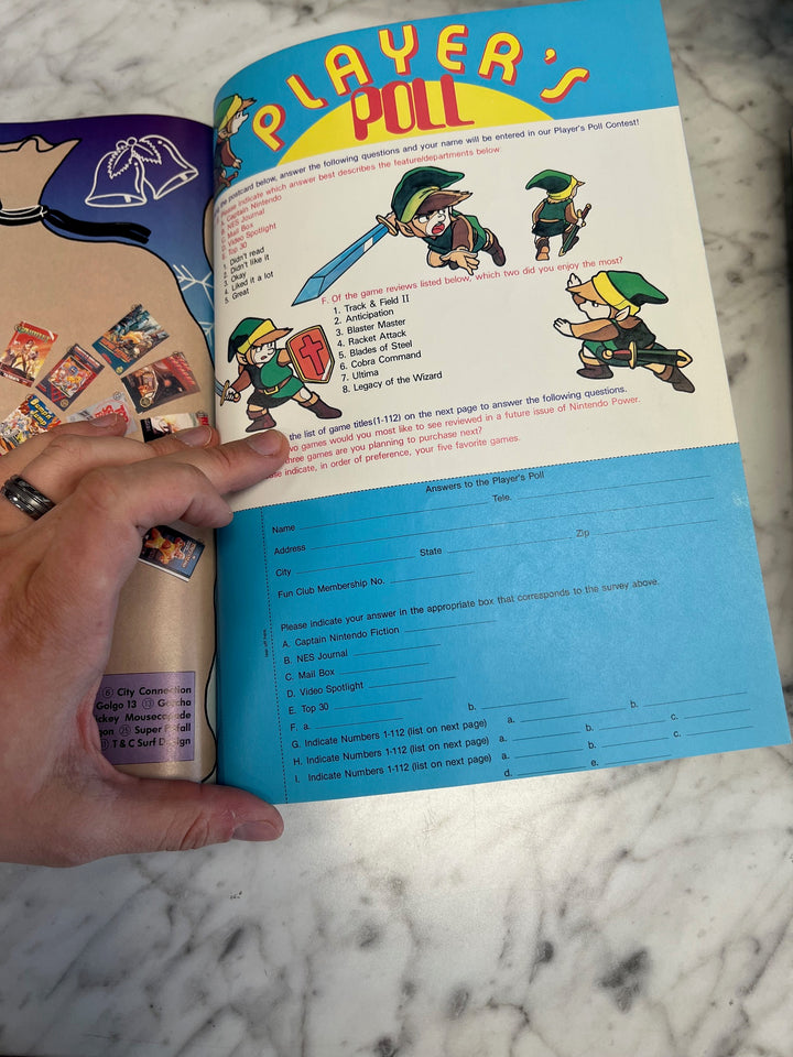 Nintendo Power Volume 3 November December 1988 w/ Poster  NP82025