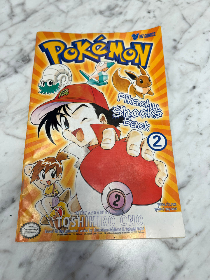 POKEMON 1999 PIKACHU SHOCKS BACK COMIC BOOK NUMBER 2-VIZ COMICS TOSHIRO ONO U81224