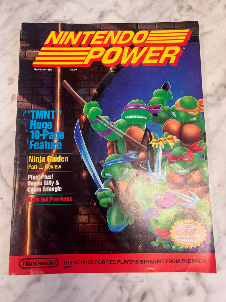 Nintendo Power Volume 6 May June 1989 Ninja Turtles w/ Poster  NP82025