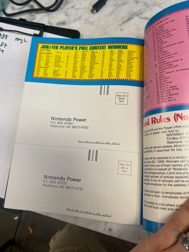 Nintendo Power Volume 6 May June 1989 Ninja Turtles w/ Poster  NP82025