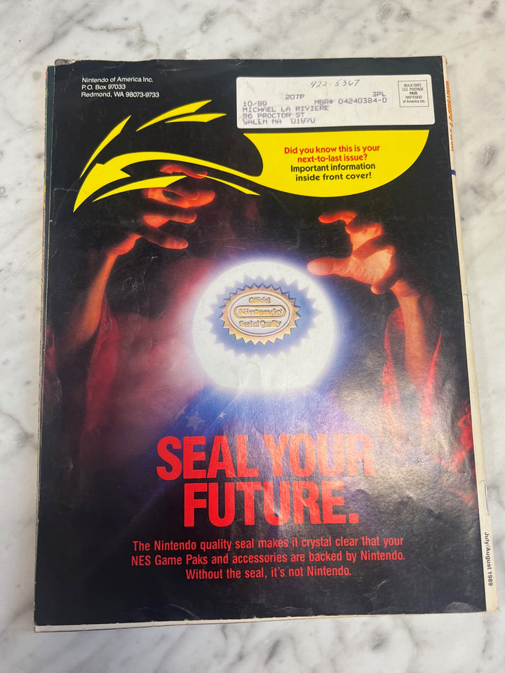 Nintendo Power Volume 7 July August 1989 Mega Man II NO POSTER Rough Binding RP82025