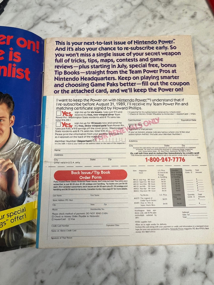 Nintendo Power Volume 7 July August 1989 Mega Man II NO POSTER Rough Binding RP82025