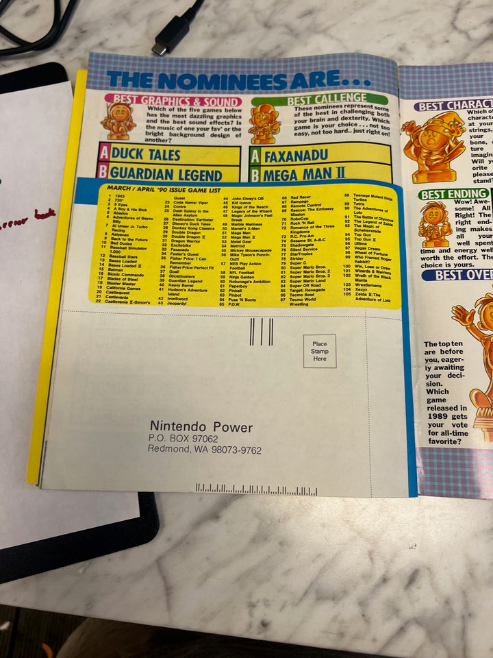 Nintendo Power Volume 11 March April 1990 Super Mario Bros 3 NO POSTER  NP82025
