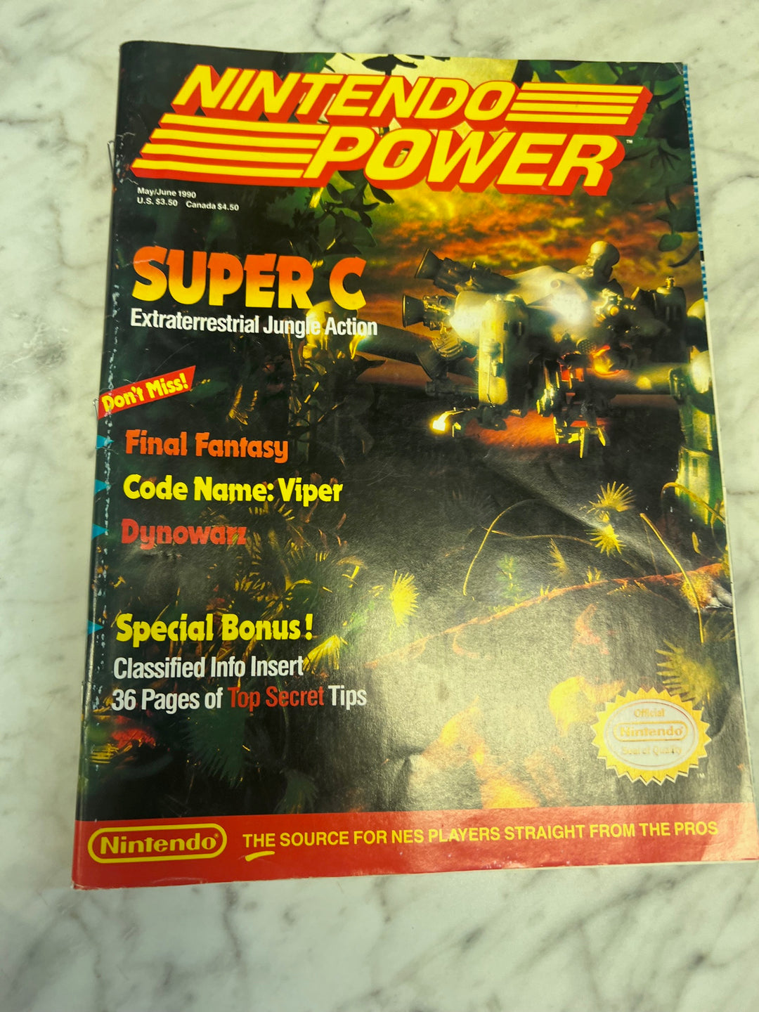 Nintendo Power Volume 12 May June 1990 Super C Classified Info but NO POSTER  NP82025