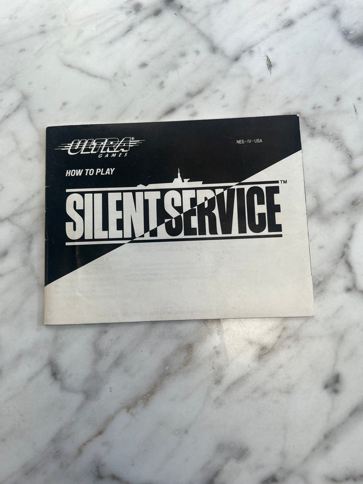 Silent Service NES Original Nintendo Manual ONLY  MO11524