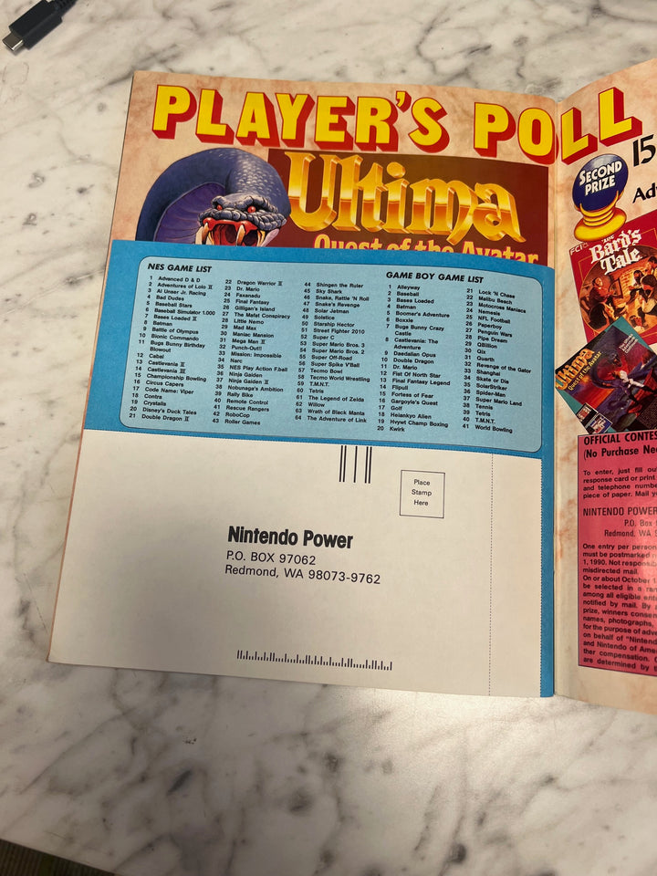 Nintendo Power Volume 16 Maniac Mansion w/ Poster  NP82025