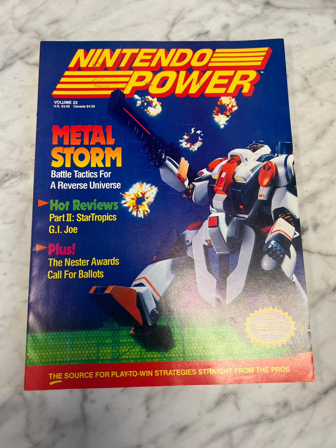 Nintendo Power Volume 22 Metal Storm w/ Battletoads Poster  NP82025