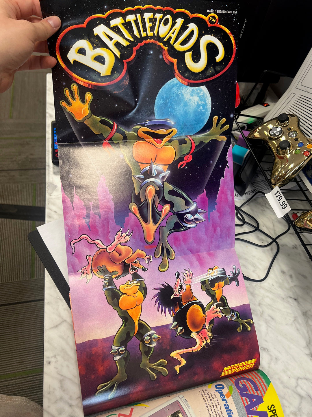 Nintendo Power Volume 22 Metal Storm w/ Battletoads Poster  NP82025