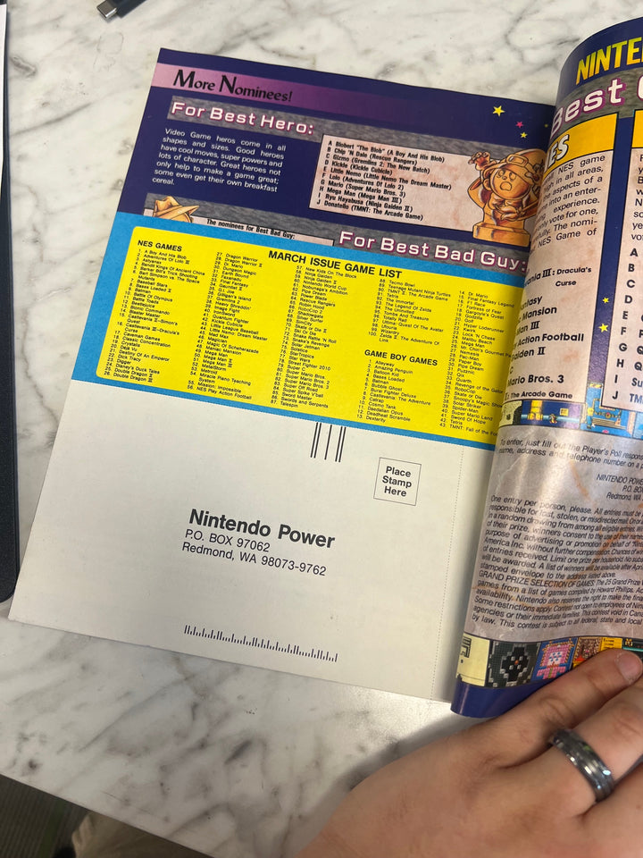 Nintendo Power Volume 22 Metal Storm w/ Battletoads Poster  NP82025