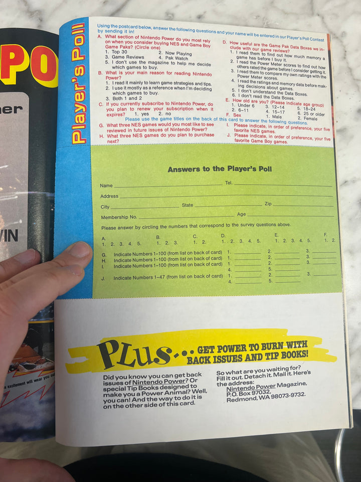 Used Nintendo Power Volume 24 with Poster NP52925