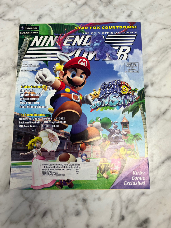 Nintendo Power Volume 160 Super Mario Sunshine Has a loose page NO POSTER NP82025