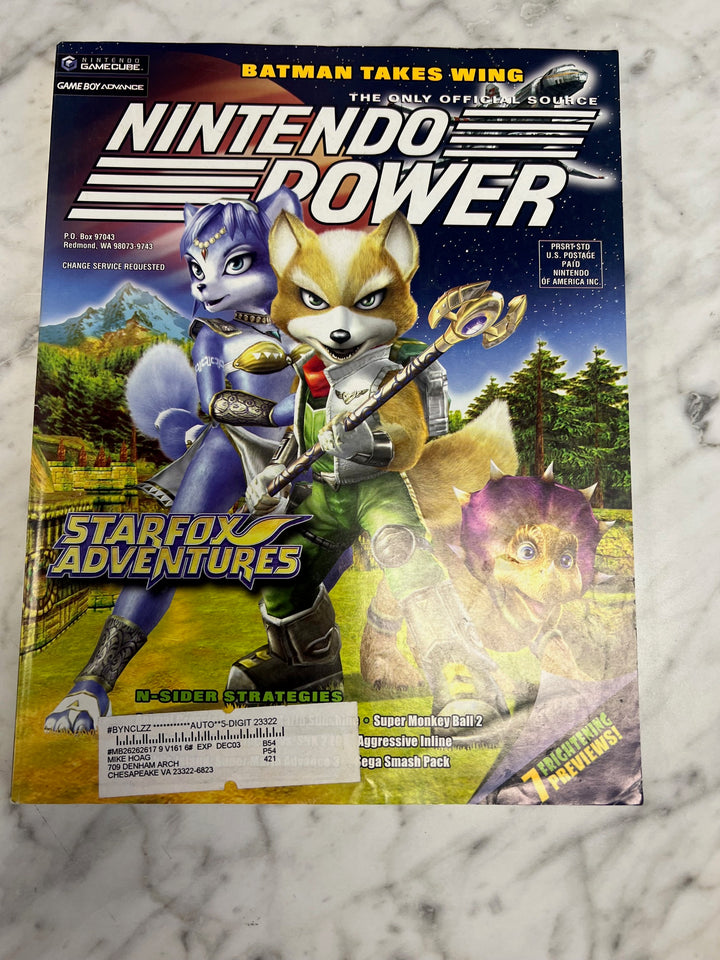 Nintendo Power Volume 161 Star Fox Adventures NO POSTER NP82025
