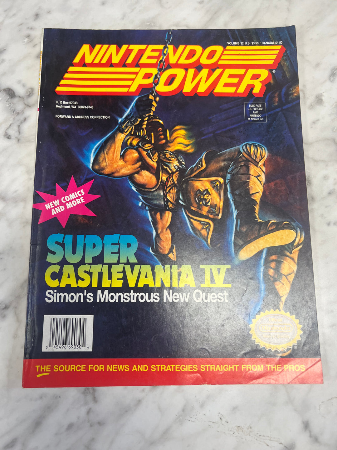 Used Nintendo Power Volume 32 with Poster NP52925